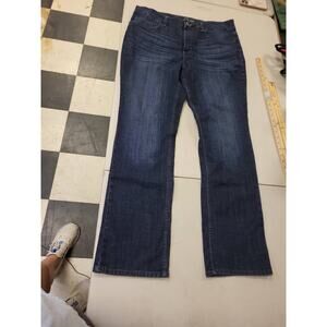 Riders by Lee Jeans Womens 16M Midrise‎ Straight Leg Dark Wash Denim Pants